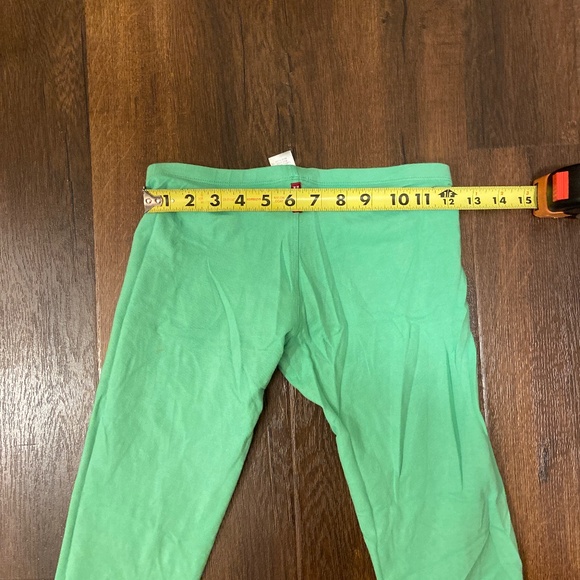 HARD TAIL GREEN CROPPED STRETCH PANTS BIKER SHORTS BERMUDA LEGGINGS XS CAPRI - Picture 3 of 9